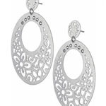 Brighton New silver posh garden floral post drop dangly earrings Feminine gifts Photo 0
