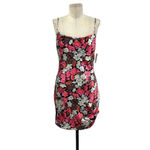 Cinq à Sept Whitney Floral Print Slip Dress‎ Black Pink Size 8 Photo 1