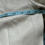 Luciano Barbera White Leather Italian luxury Jacket Size 42 Photo 7