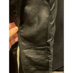 Authentic Vintage De Luxe Italian Black Leather Jacket Sz Women 44 M Zippers Size M Photo 11