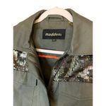Madden NYC Women's Jacket SZ Small Olive Zip Military Style Sequin Long Sleeve Photo 4