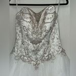 David's Bridal  Beaded Illusion Bodice Wedding Ball Gown Photo 2