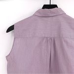 Carolina Herrera Pinstripe Sleeveless Blouse Pink/Purple White M? Photo 7