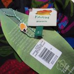 Farm Rio NWT Jungle Snake Fruit Midi in Black Apple Puff Sleeve Dress S $195 Photo 3