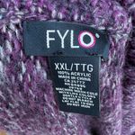 NWT FYLO Woman’s XXL Deep Purple Multi Colored Knit Cardigan Business Casual Fun Photo 8