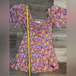 For Love & Lemons  Sasha Mini Dress in Blue Dizzy Floral Photo 8