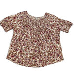 Lucky Brand  Short Sleeve Stretchy Floral Blouse Top Photo 0