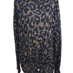 Reborn J Plus Leopard Print Knit Top Size 2X Stretchy Leopard Top with Tie Front Photo 0