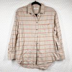 Madewell Tan Orange Plaid Sunday Flannel Top Photo 1