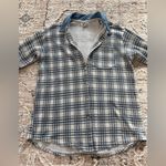 NY Jeans Vtg  Plaid Denim‎ Button Down Jacket Size Small 90s 80s Grunge Retro Photo 1