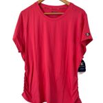 Champion NWT Coral Pink Moisture Wicking Ruched Pullover Womens T-Shirt Size 2XL Photo 0