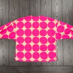 Uniqlo Marimekko x Linen Blend Pink Polka Dot Boxy Blouse Top Boho Artsy Size S Photo 4