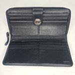 Coach  Legacy Signature Stripe Snap Front And Zip Around Wallet‎ Black Silver Photo 7