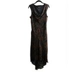 Connected Apparel Vintage Chiffon Velvet Burnout Beaded Dress Midi Whimsigoth Y2K Feminine Size L Photo 11