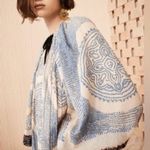 Ulla Johnson Pauline Printed Silk Chiffon Blouse Moonstone Blouse Size 2 Peasant Photo 3