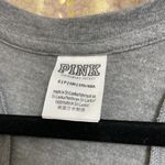 PINK - Victoria's Secret PINK Victoria’s Secret gray and rosegold/silver bling crest tanktop, size S EUC Photo 2