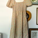 J.Crew peach Puff Sleeve Cotton Midi Dress Photo 8