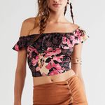 Free People  Mimi Floral Off the Shoulder Top Photo 0