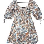 House of Harlow  1960 Nicole Richie Boho Floral Cotton Peasant Dress Size L Photo 1