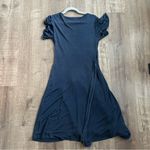 Pink Tartan Blue 100% Silk Short Sleeve Wrap Dress 0 Photo 1