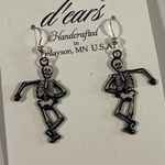 NWT D'ears Skeleton Earrings Black Photo 0
