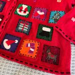 Vintage Designers Originals Ugly Christmas Sweater Womens 1X Red Cardigan Top Photo 1