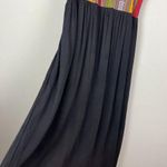 The Planet Maxi Dress Large Black Multicolor Nepal Gauze Peasant Hippie Boho New Photo 7