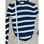 ALC Frank A.L.C. Womens Striped Sweater Small 100% Cotton Navy White Nautical Preppy Photo 7