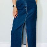 H&M Denim Midi Skirt with front Slit Photo 1