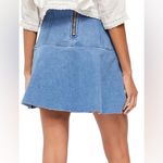 Free People  Highlands Stretch Denim Mini Skirt Blue 10 Photo 5