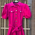 Valentine Fuschia Pink Puff Sleeve Jumpsuit M Size M Photo 4