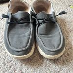 Hey Dude  Womens Size 9 Lace Up Wendy Chambray Off Black Loafer Shoes Photo 4