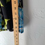 Jessica Max Y2k Funky USA Size Medium Black Blue Floral Sparkle Short Sleeve Top Photo 7