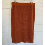 Calvin Klein  Mesh Knit Pencil Coordinating Midi Skirt Terra L EUC Photo 14