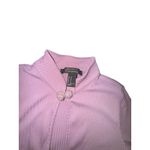 Forever 21 Ribbed Mock Neck Zip Front Short Sleeve Midi Dress Mauve Size Medium Photo 2