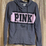 PINK - Victoria's Secret  gray/pastel pink pullover hooded sweater, XS Photo 0
