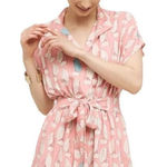 Maeve Anthropologie  Tourista Pink‎ Sailboat Romper Size 0 Photo 0