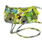 Vera Bradley  Limes Up Green Floral Small Zip Closure Shoulder Bag Pocketbook Photo 0