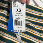 Adidas  Originals Rib Shorts Womens XS Green Multicolor Striped Trefoil JC6182 Photo 8