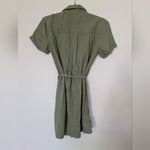 Abercrombie & Fitch Olive linen Blend Shirt Dressbsz Xs Photo 3