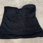 Catalina Black Strapless Tankini Swim Top Women's Size Medium 8 -10 Lace Overlay Photo 0