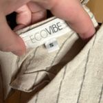 Ecovibe 100% Cotton Oatmeal Black Stripe Jumpsuit Size Small Photo 7