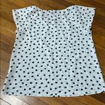 Shade Clothing White/Black Polka Dot Blouse, Large Black Photo 2