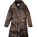 Hilary Radley Puffer Down Coat Size Small Shiny Brown Photo 0