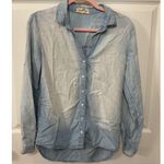 Cloth & Stone Chambray Denim Tencel Lyocell Light Wash Breathable Button Up, XS Photo 1