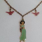 Disney Retro Vintage  Princess Jasmine Gold Tone Necklace Choker Photo 1