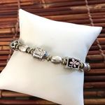 Brighton Silver and Pink Breast Cancer Awareness Charm Bracelet Photo 1