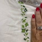 Kaaku one size fits all flowy green & white skirt w sequins boho $59 Photo 4