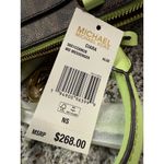 Michael Kors Ciara Medium Satchel Aloe Green Brown Top Handle Bag Photo 5