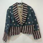 Sugar Street Weavers Womens Jacket Medium Tapestry Tweed Flag America USA July Photo 0